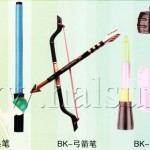 bow & arrow pens, grenade pens, artillery pens, lens pens, binoculars